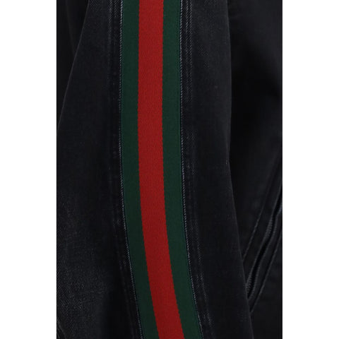 Black Cotton Biker Jacket