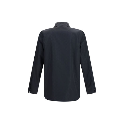 Black Polyamide Full-Length Jacket