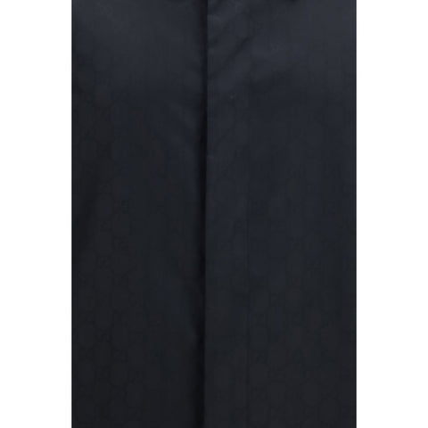 Black Polyamide Full-Length Jacket