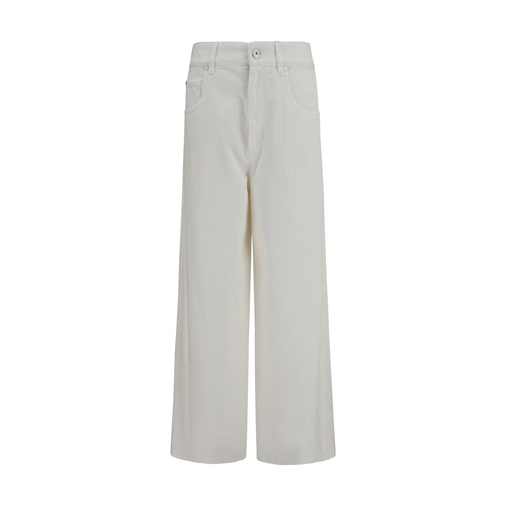 Beige Cotton Jeans Denim