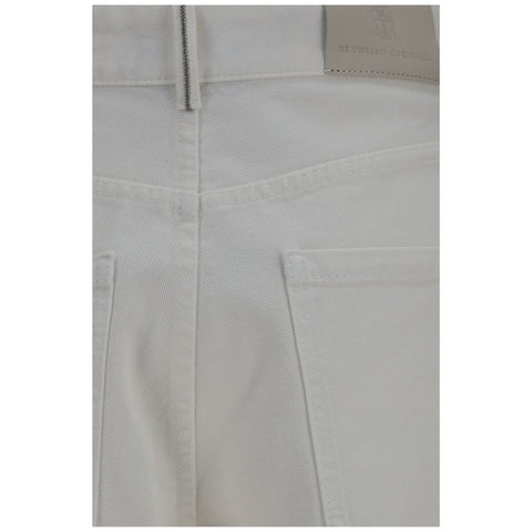 Beige Cotton Jeans Denim