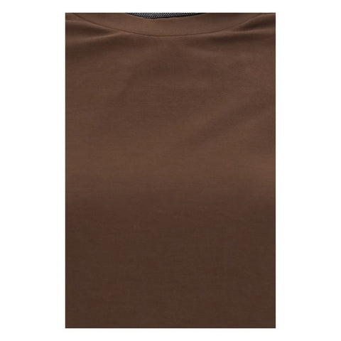 Brown Elastane T-Shirt