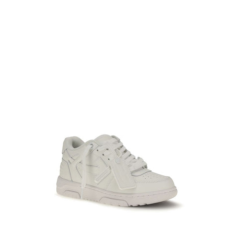 White Calf Leather Bos Taurus Low Top Sneakers