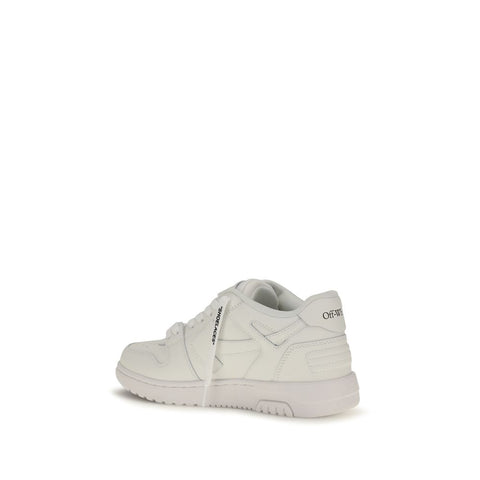White Calf Leather Bos Taurus Low Top Sneakers