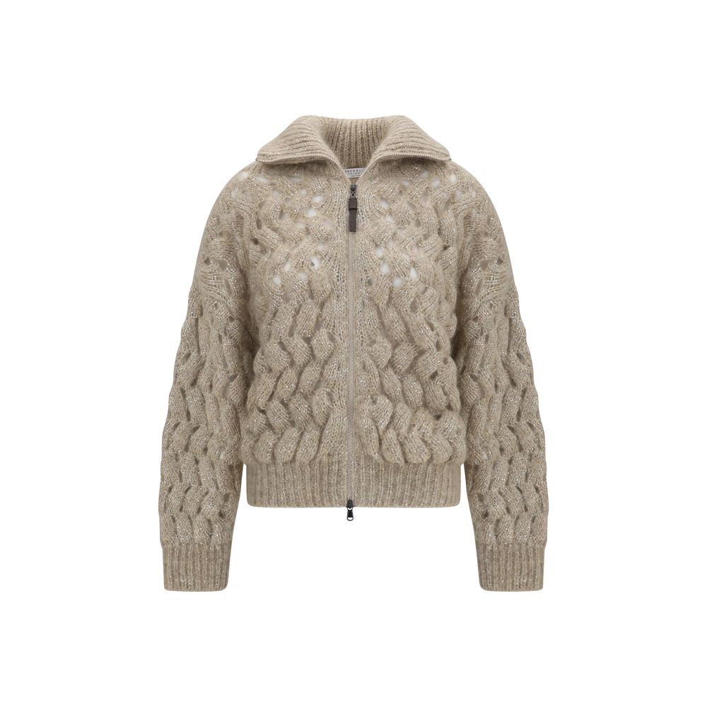 Beige Mohair Cardigan