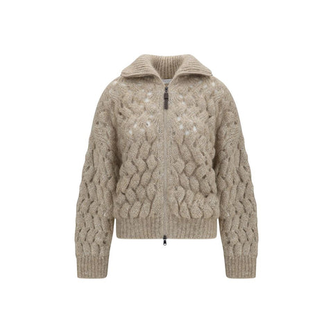 Beige Mohair Cardigan