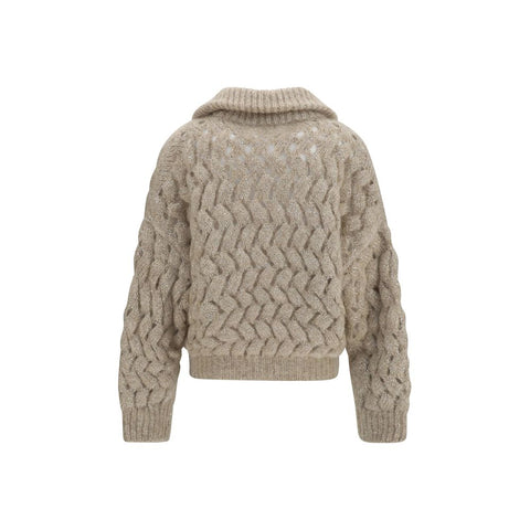Beige Mohair Cardigan