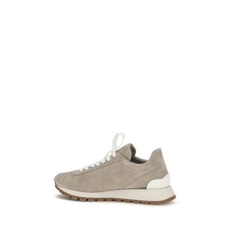 Gray Calf Leather Bos Taurus Platform Sneakers