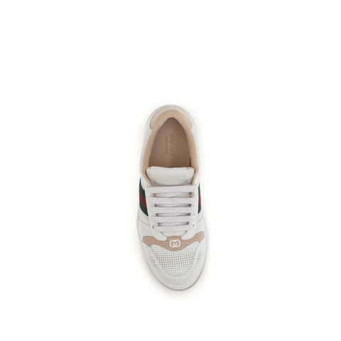 White Calf Leather Bos Taurus Athletic Sneakers