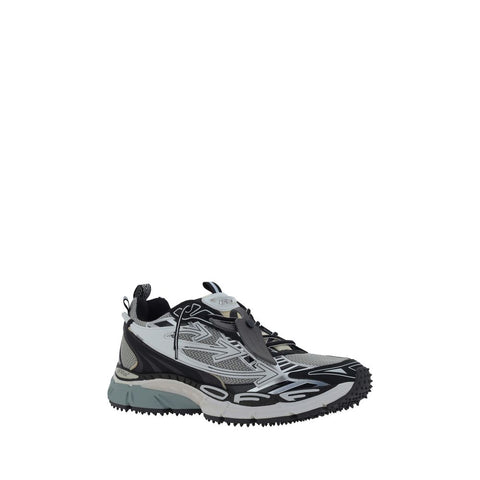 Gray Polyurethane Athletic Sneakers