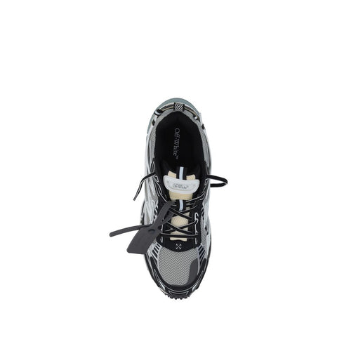 Gray Polyurethane Athletic Sneakers