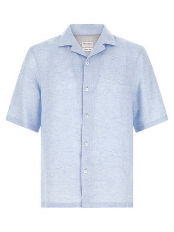 Blue Linen Blouse
