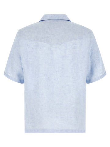 Blue Linen Blouse