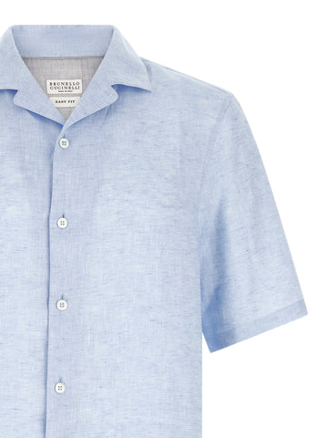 Blue Linen Blouse