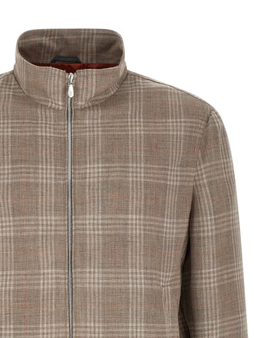 Brown Wool Full-Length Jacket