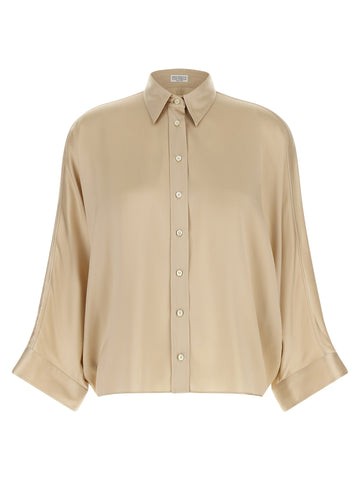 Beige Silk Blouse