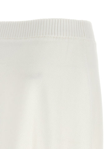 White Cotton Long Skirt