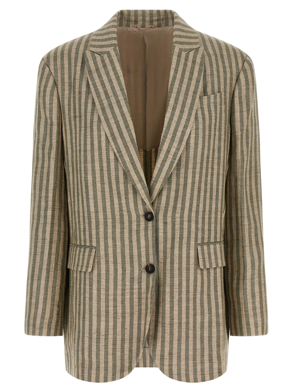 Bicolor Linen Blazer
