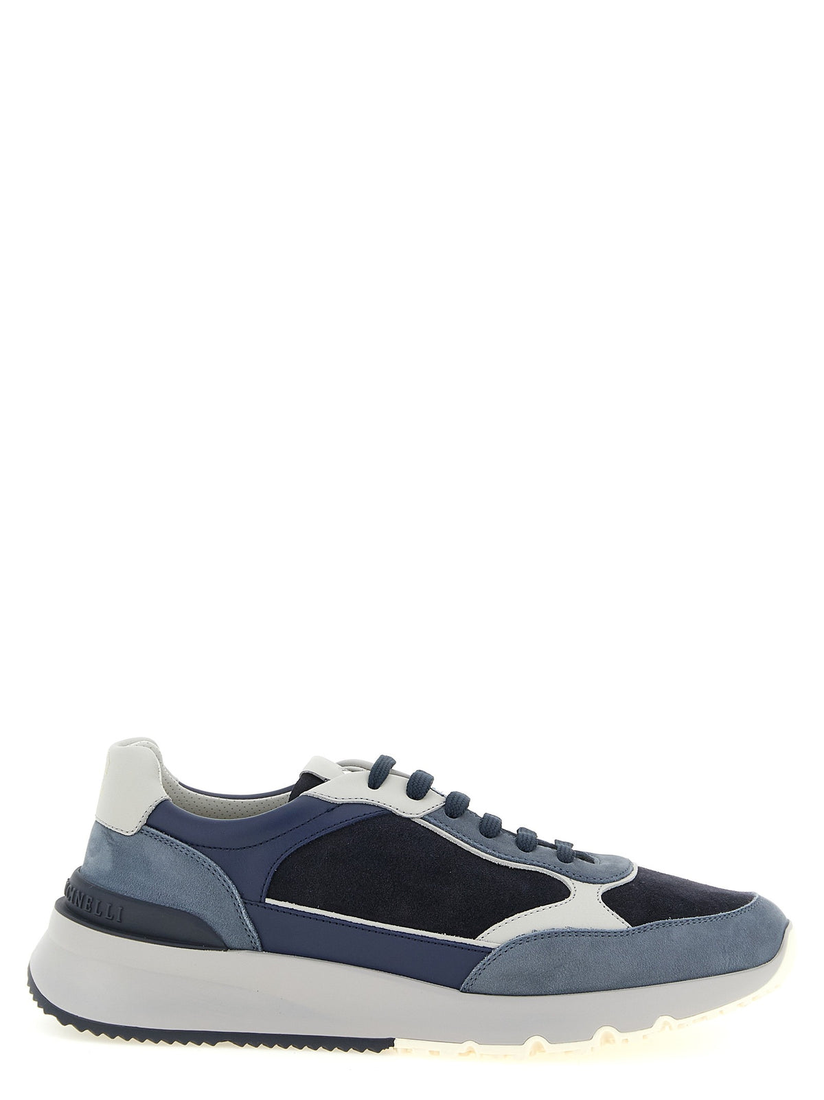 Blue Calfskin Athletic Sneakers