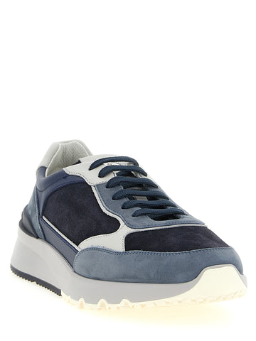 Blue Calfskin Athletic Sneakers