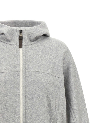 Gray Cotton Hoodie