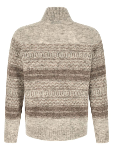 Beige Alpaca Leather Cardigan