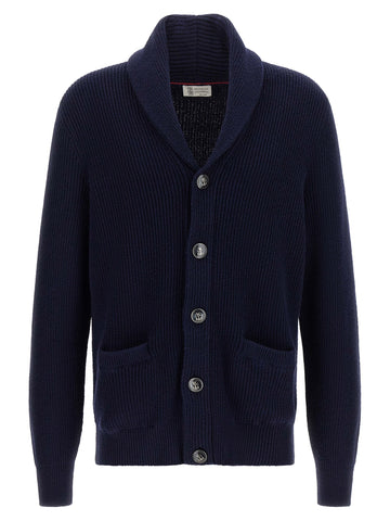 Blue Cotton Cardigan