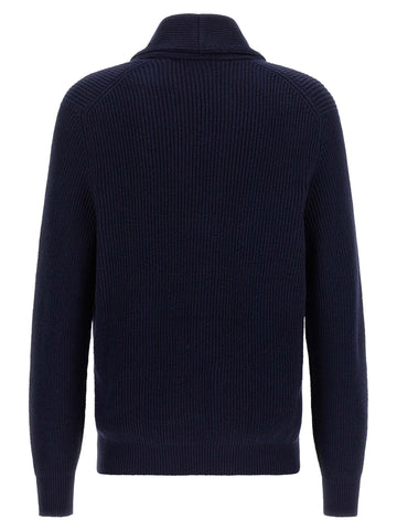 Blue Cotton Cardigan