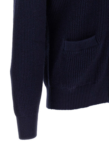 Blue Cotton Cardigan