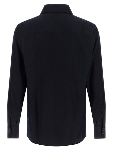 Blue Virgin Wool Blouse