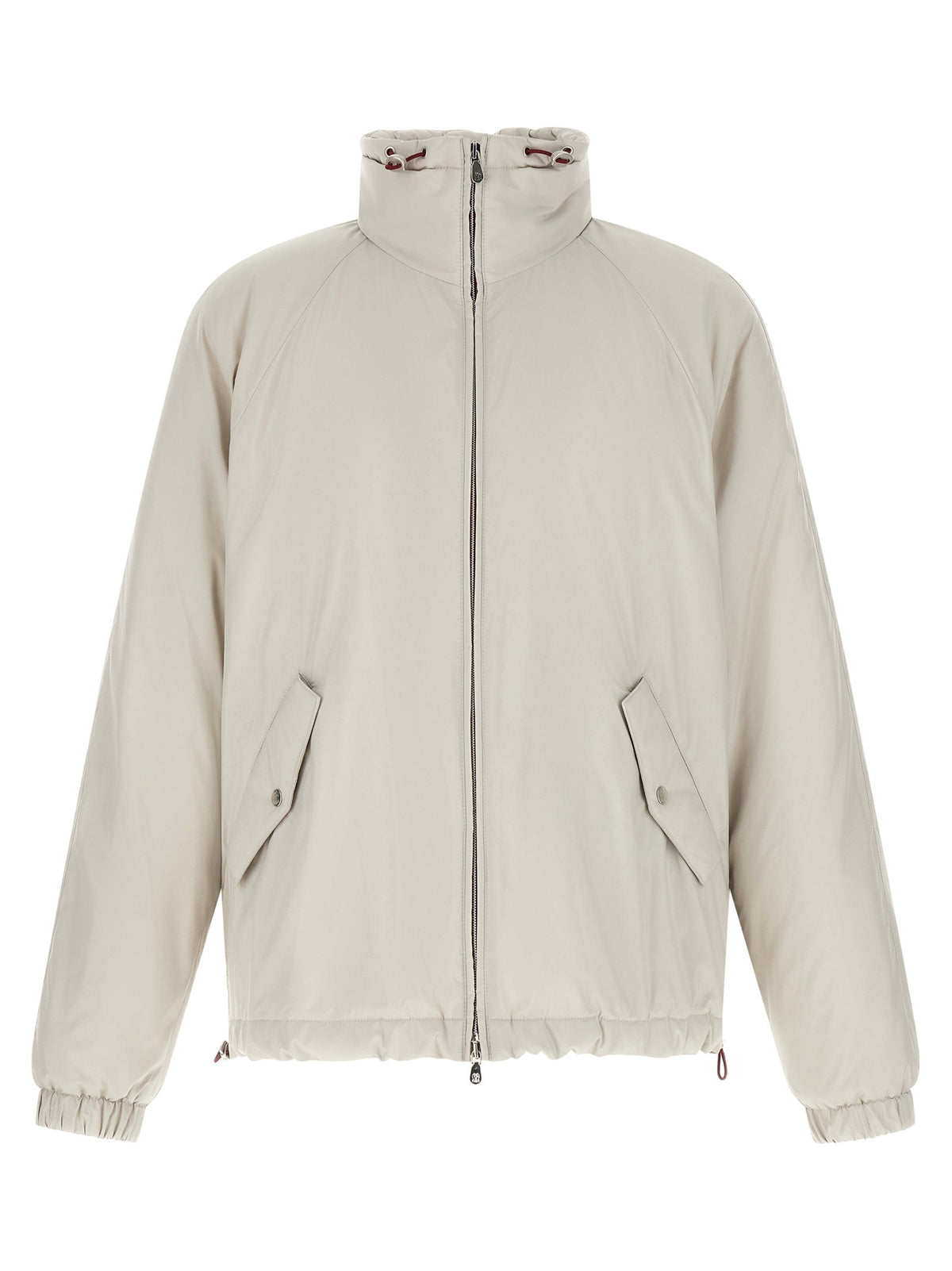 White Polyester Shell Jacket