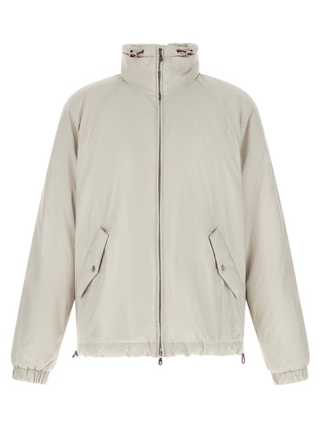 White Polyester Shell Jacket