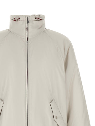 White Polyester Shell Jacket