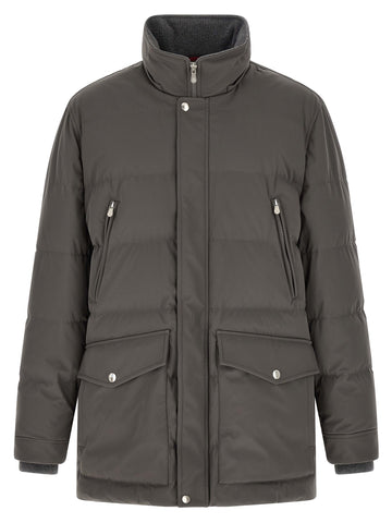Gray Polyamide Parka