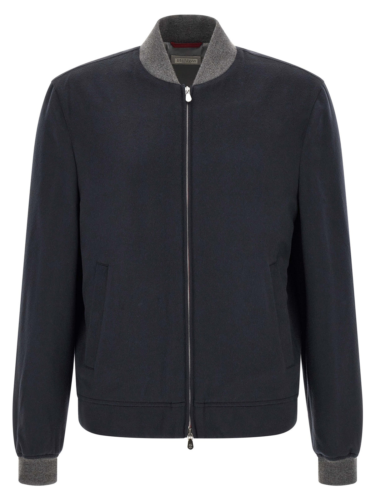 Blue Cashmere Bomber