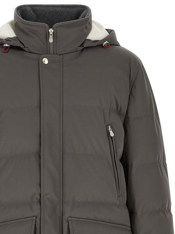 Gray Polyamide Parka