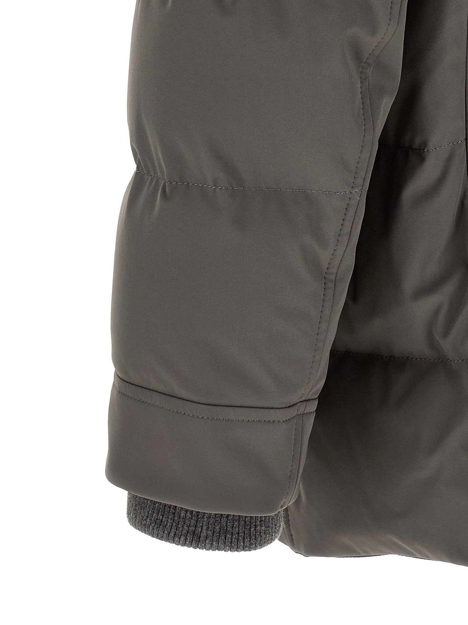 Gray Polyamide Parka