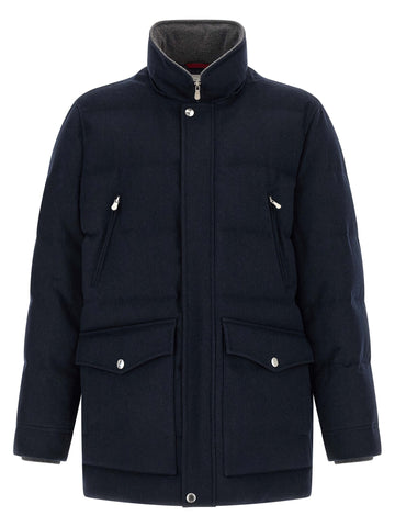Blue Wool Parka