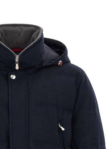 Blue Wool Parka