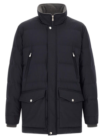 Blue Polyamide Parka