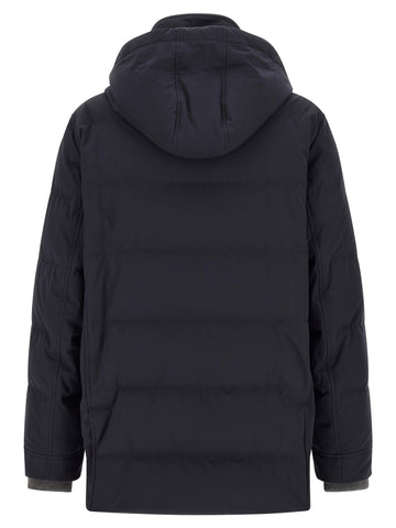 Blue Polyamide Parka