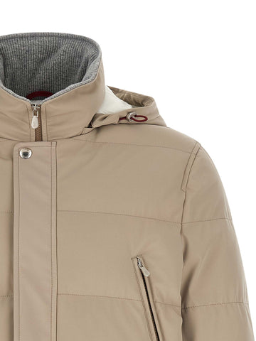 Beige Polyamide Parka