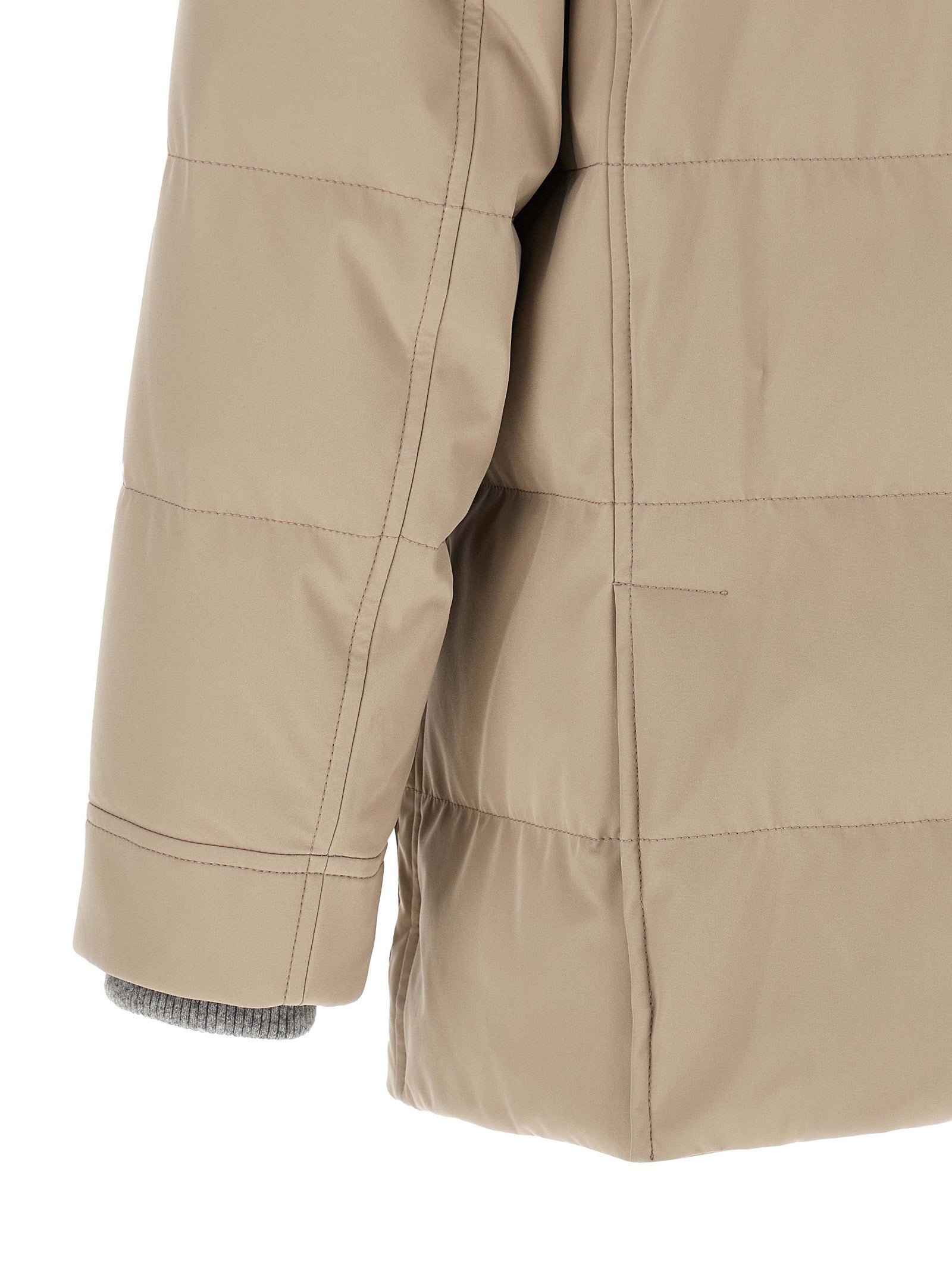 Beige Polyamide Parka