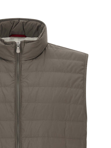 Bicolor Polyester Sleeveless Jacket