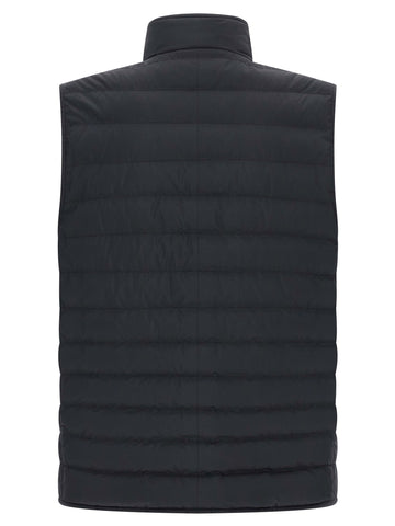 Blue Polyester Sleeveless Jacket
