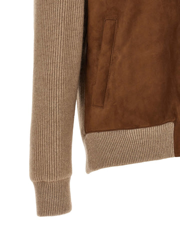 Brown Lamb Leather Bomber