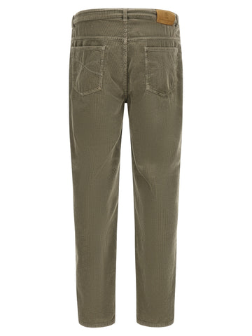 Bicolor Cotton Casual Pants