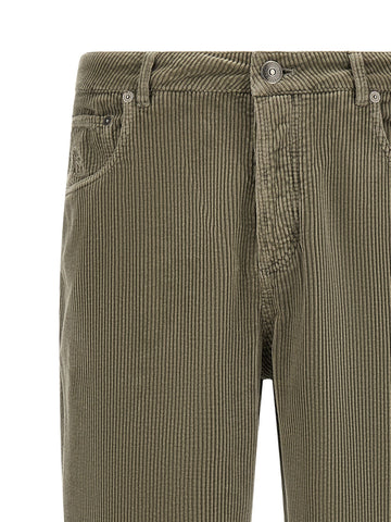 Bicolor Cotton Casual Pants