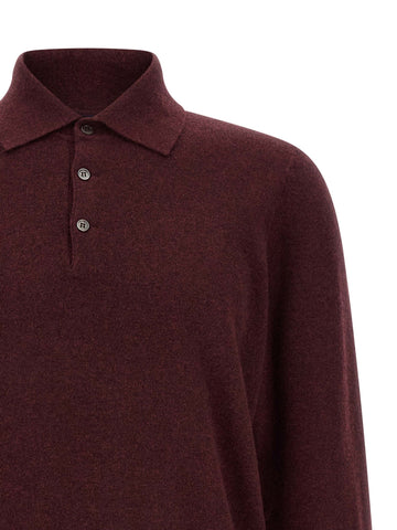 Bordeaux Cashmere Polo Shirt