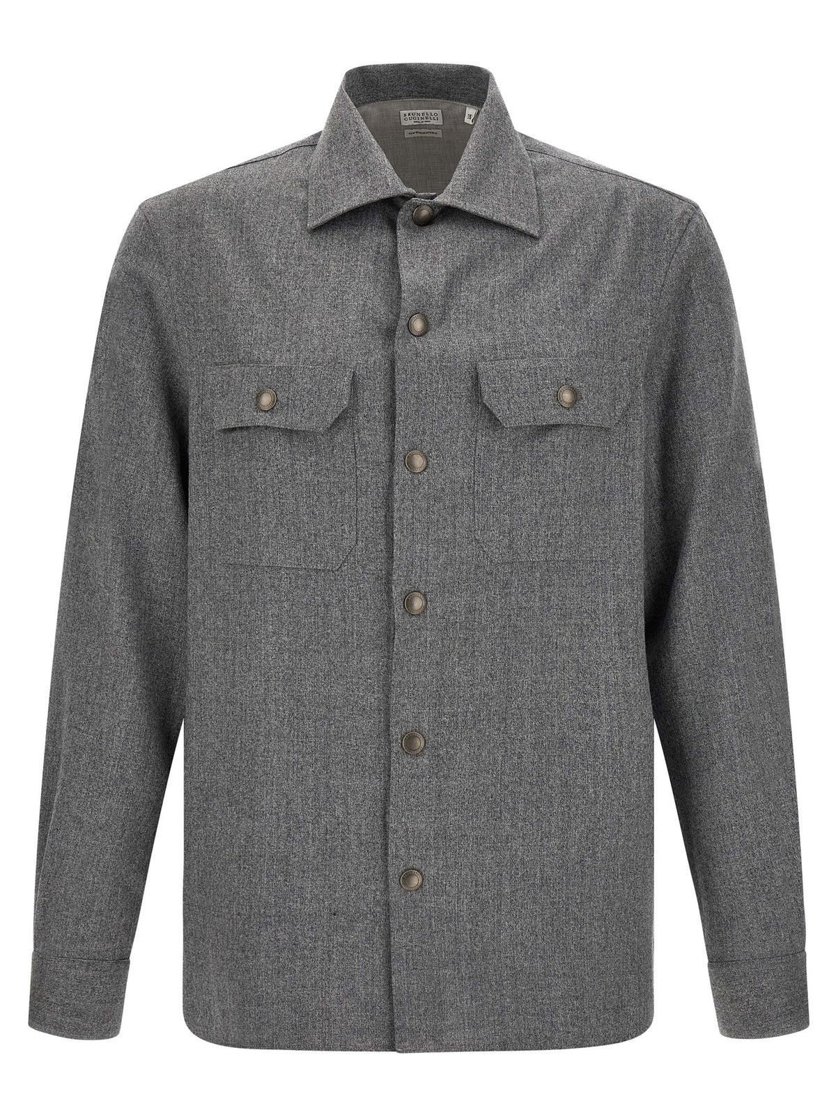 Gray Virgin Wool Blouse